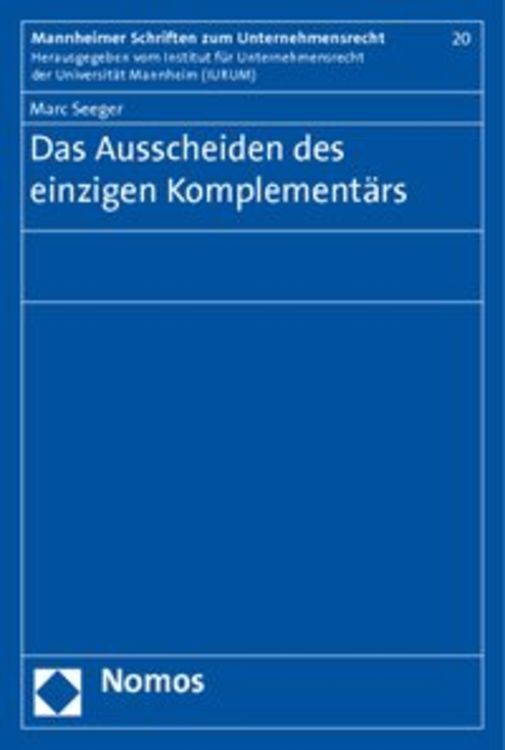 Produktbild: Das Ausscheiden des einzigen Komplement&auml;rs