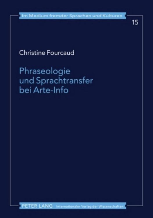 Produktbild: Phraseologie und Sprachtransfer bei Arte-Info