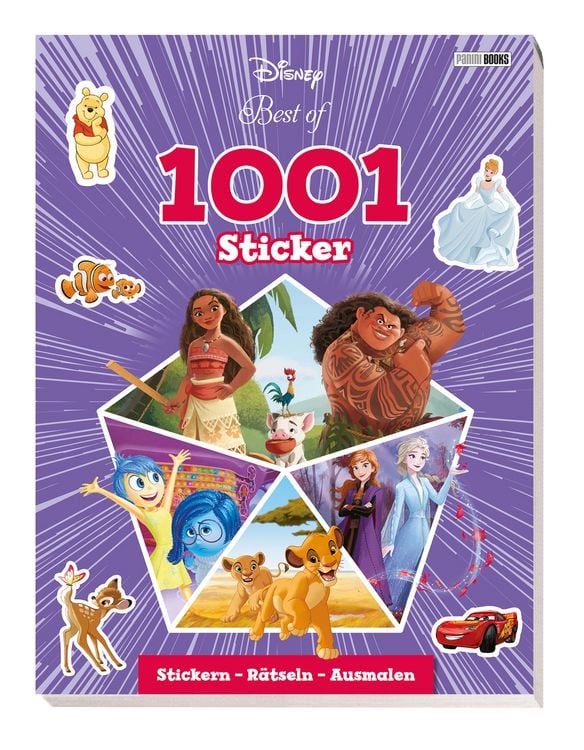Produktbild: Disney Best of: 1001 Sticker - Stickern - R&auml;tseln - Ausmalen