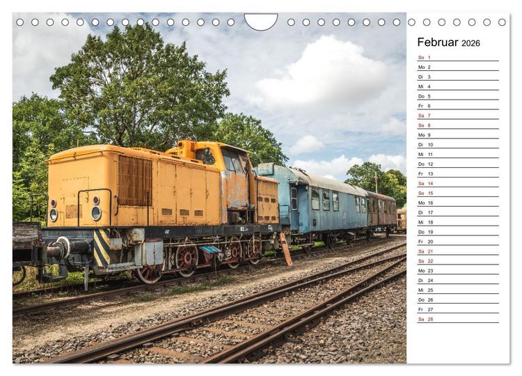 Produktbild: Eisenbahn Museum Gramzow (Wandkalender 2026 DIN A4 quer), CALVENDO Monatskalender
