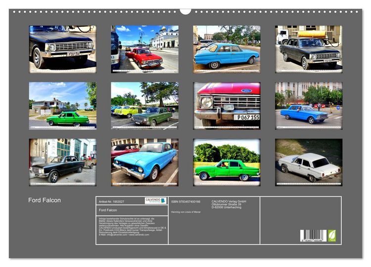 Produktbild: Ford Falcon (Wandkalender 2026 DIN A2 quer), CALVENDO Monatskalender