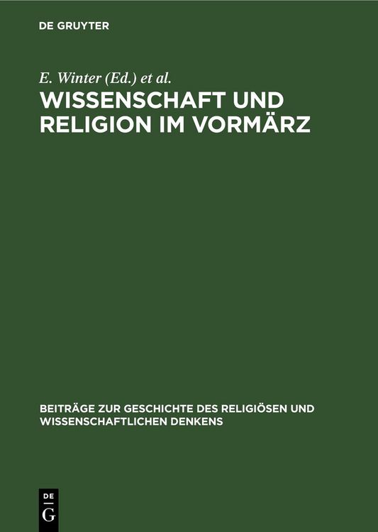 Produktbild: Wissenschaft und Religion im Vorm&auml;rz