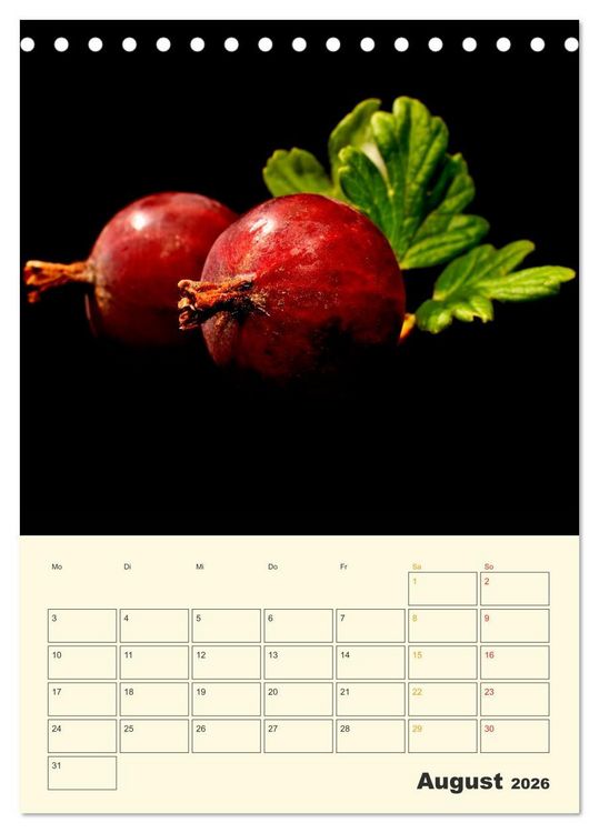 Produktbild: Allerlei Fr&uuml;chte (Tischkalender 2026 DIN A5 hoch), CALVENDO Monatskalender