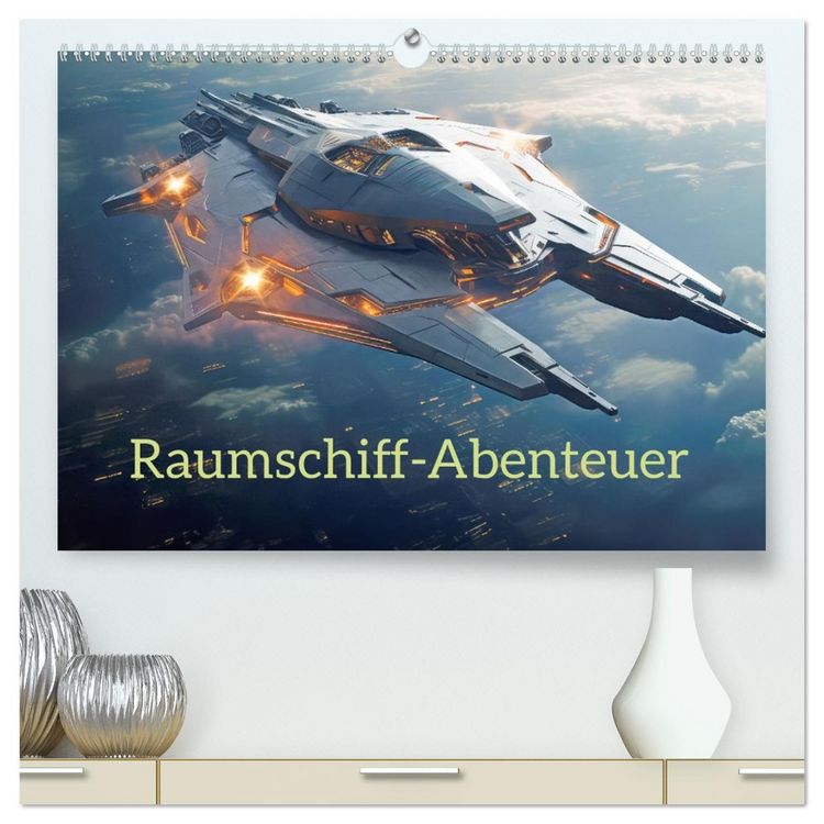 Produktbild: Raumschiff-Abenteuer (hochwertiger Premium Wandkalender 2026 DIN A2 quer), Kunstdruck in Hochglanz