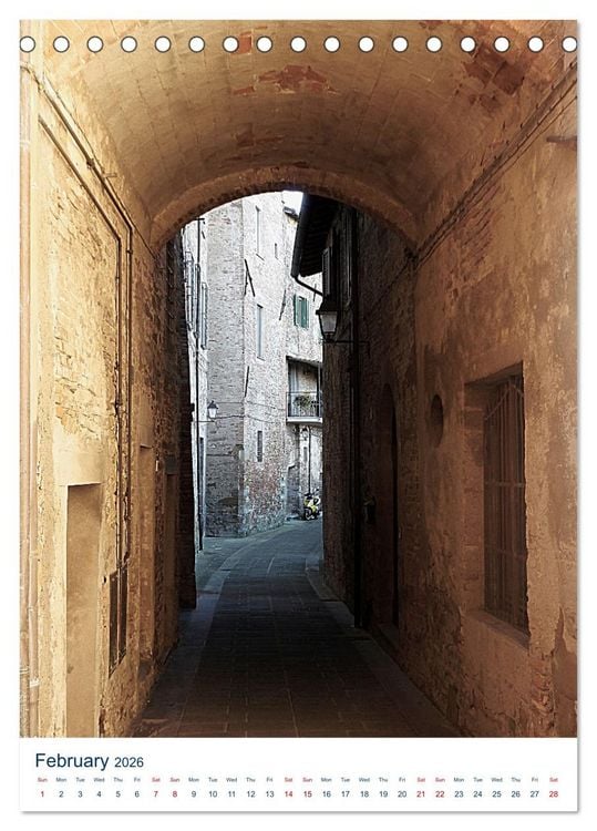 Produktbild: Umbrian Archways (Desk Calendar 2026 DIN A5 portrait), CALVENDO 12 Month DeskCalendar