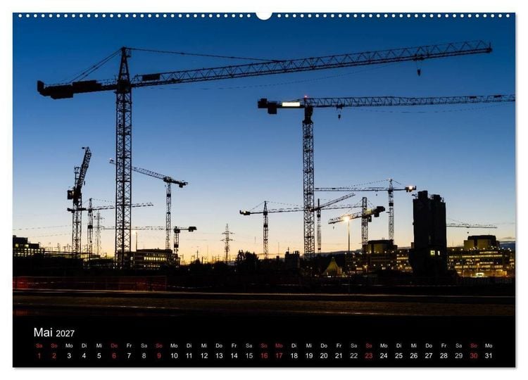 Produktbild: Baustellen (Wandkalender 2027 DIN A2 quer), CALVENDO Monatskalender