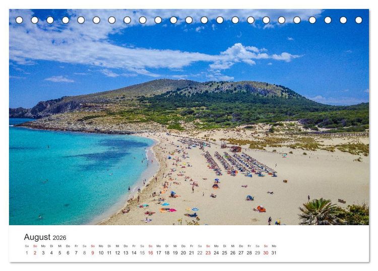Produktbild: Mallorca, Mallorca (Tischkalender 2026 DIN A5 quer), CALVENDO Monatskalender