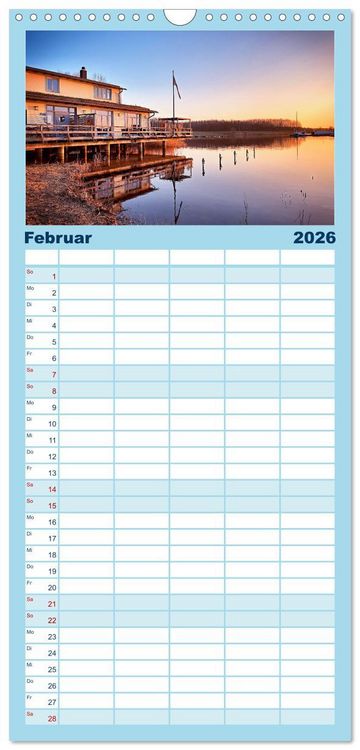 Produktbild: Familienplaner 2026 - Mein Cospudener See mit 5 Spalten (Wandkalender, 21 x 45 cm) CALVENDO