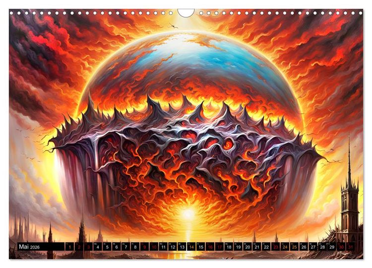 Produktbild: Zukunftsvisionen Wenn die Sonne zum Feind wird (Wandkalender 2026 DIN A3 quer), CALVENDO Monatskalender