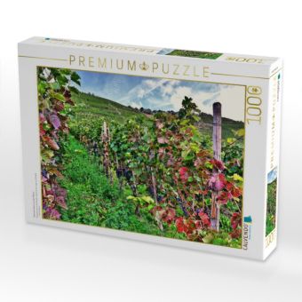 Produktbild: CALVENDO Puzzle Rotweinreben an der Mosel | 1000 Teile Lege-Gr&ouml;&szlig;e 64x48cm Foto-Puzzle f&uuml;r gl&uuml;ckliche Stunden