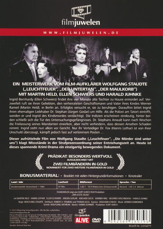 Produktbild: Der letzte Zeuge - filmjuwelen