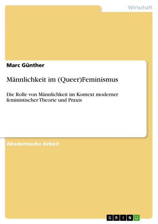 Produktbild: M&auml;nnlichkeit im (Queer)Feminismus