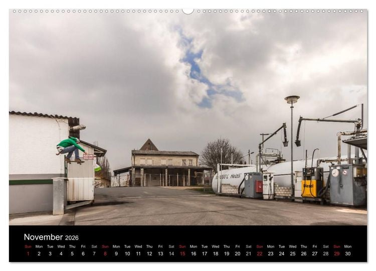 Produktbild: Skateboard - Street only (High Quality Premium Wall Calendar 2026 DIN A2 landscape),CALVENDO 12 Month Wall Calendar