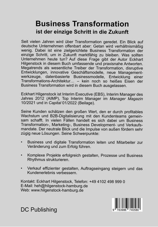 Produktbild: Business Transformation ist der einzige Weg in die Zukunft