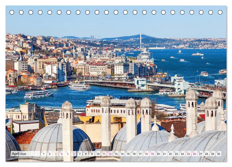 Produktbild: Istanbul - die Stadt zwischen zwei Welten (Tischkalender 2026 DIN A5 quer), CALVENDO Monatskalender