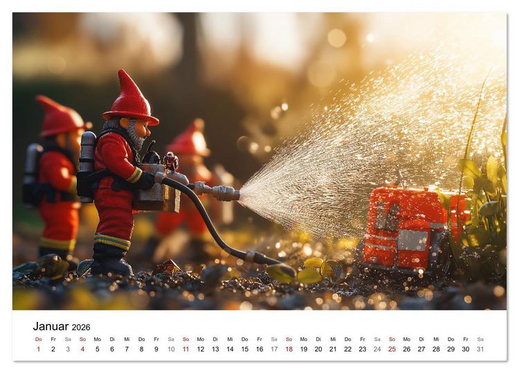 Produktbild: Berufe der Gartenzwerge (Wandkalender 2026 DIN A4 quer), CALVENDO Monatskalender