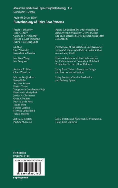 Produktbild: Biotechnology of Hairy Root Systems