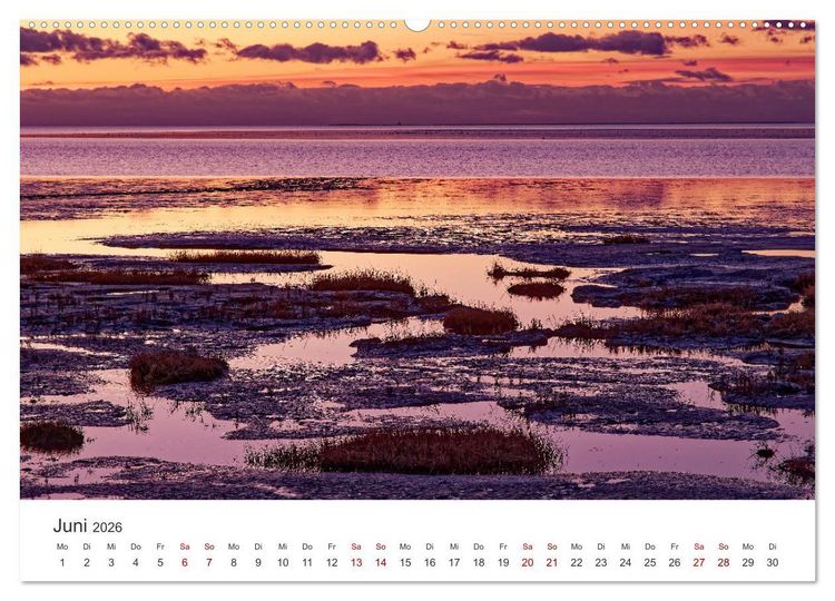 Produktbild: Schutzgebiet Wattenmeer (Wandkalender 2026 DIN A2 quer), CALVENDO Monatskalender