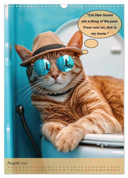 Produktbild: Animals on toilet makes you smile (Wall Calendar 2026 DIN A3 portrait), CALVENDO 12 Month Wall Calendar