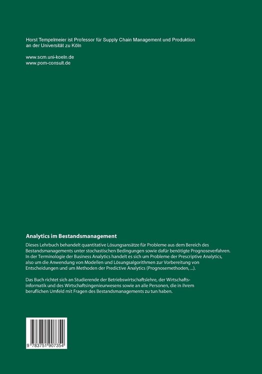 Produktbild: Analytics im Bestandsmanagement