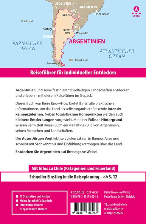 Produktbild: Reise Know-How Reisef&uuml;hrer Argentinien mit Patagonien und Feuerland