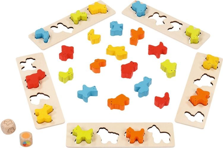 Produktbild: Goki 56765 - Sortierspiel Tiere, 32-teilig, Holz