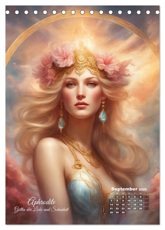 Produktbild: Zw&ouml;lf G&ouml;tter der griechischen Mythologie (Tischkalender 2026 DIN A5 hoch), CALVENDO Monatskalender