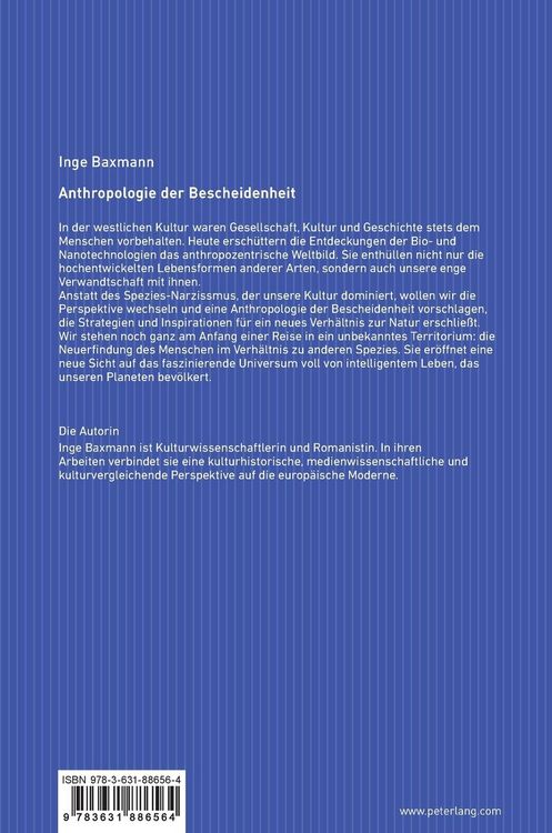 Produktbild: Anthropologie der Bescheidenheit