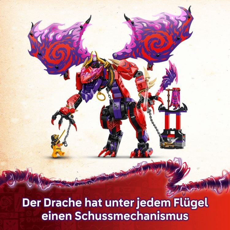 Produktbild: LEGO NINJAGO Chaosdrache Donnerzahn - Ninja Set mit 6 Minifiguren 71832