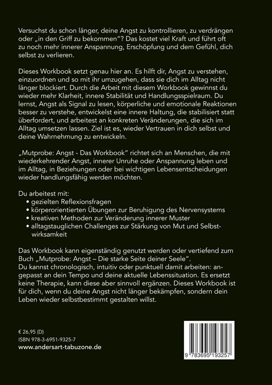 Produktbild: Mutprobe: Angst - das Workbook
