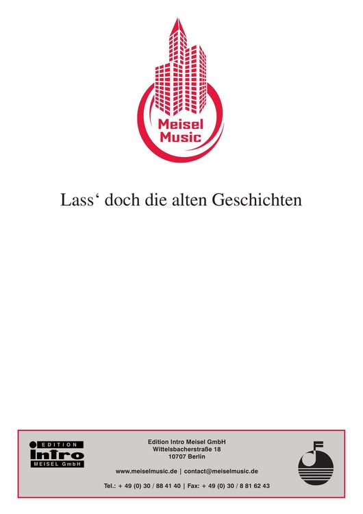Produktbild: Lass' doch die alten Geschichten