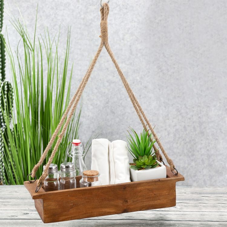 Produktbild: HTI-Living Holzkiste, Ziegelform, Altholz Look, zum H&auml;ngen