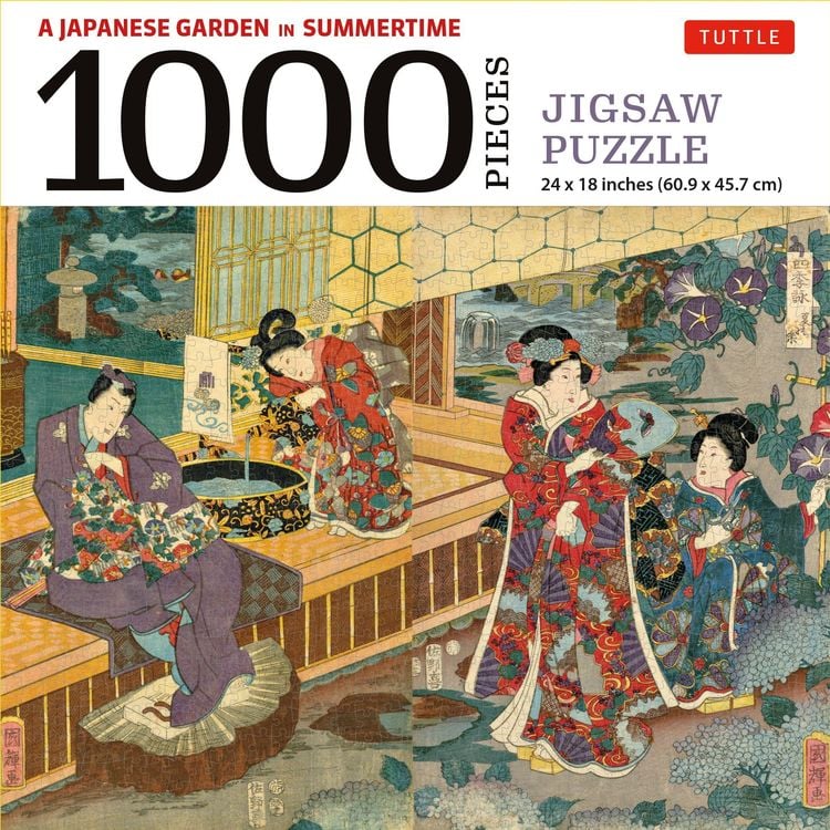 Produktbild: A Japanese Garden in Summertime - 1000 Piece Jigsaw Puzzle