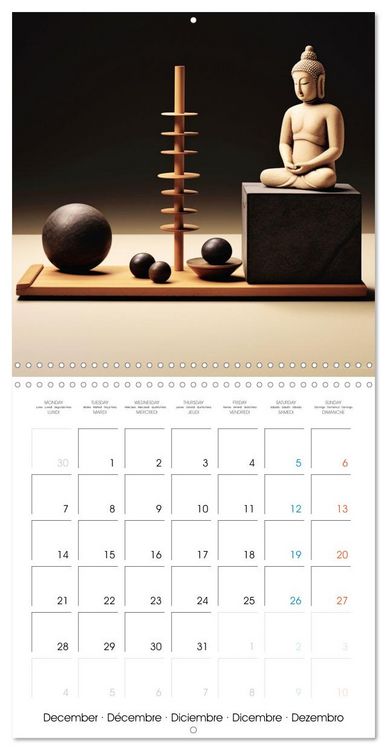 Produktbild: Instant paisible (Calendrier mural carr&eacute; 2026 30x30 cm) Calendrier double avec une page pour vos prises de notes