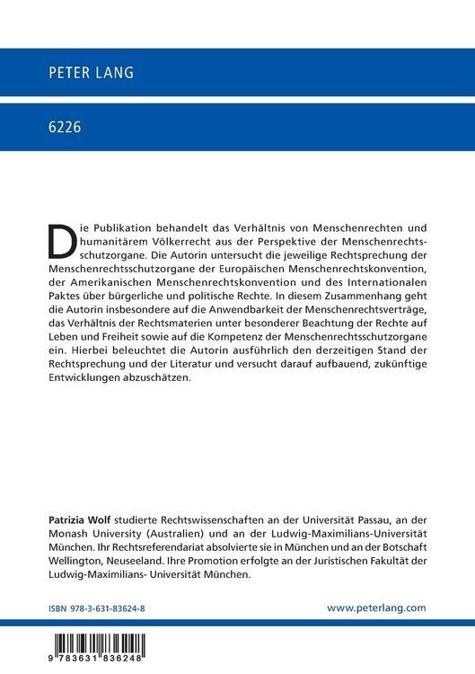 Produktbild: Die Rechtsprechung und Praxis vertraglicher Menschenrechtsschutzorgane zum humanit&auml;ren V&ouml;lkerrecht unter besonderer Ber&uuml;cksichtigung der Rechte auf Le