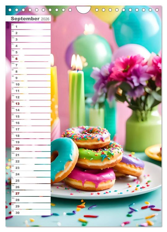 Produktbild: Festliche Momente - Ein Jahr mit KI Geburtstagen (Wandkalender 2026 DIN A4 hoch), CALVENDO Monatskalender