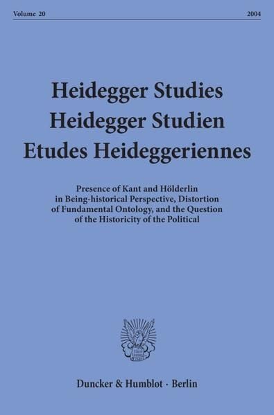 Produktbild: Heidegger Studies - Heidegger Studien - Etudes Heideggeriennes.