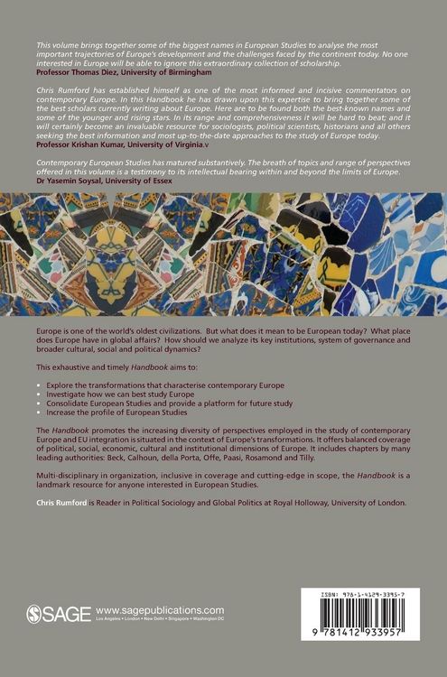 Produktbild: The SAGE Handbook of European Studies