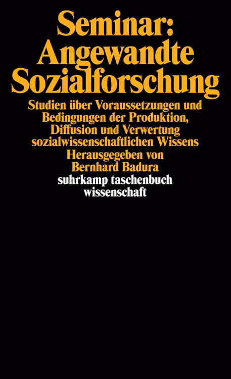 Produktbild: Seminar: Angewandte Sozialforschung