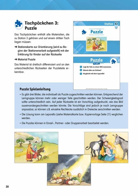 Produktbild: Arbeitsmaterial Grundschule. Stationenlernen Religion: Jesus wird geboren