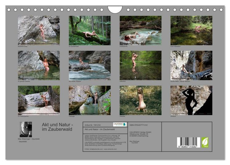 Produktbild: Akt und Natur - im Zauberwald (Wandkalender 2026 DIN A4 quer), CALVENDO Monatskalender