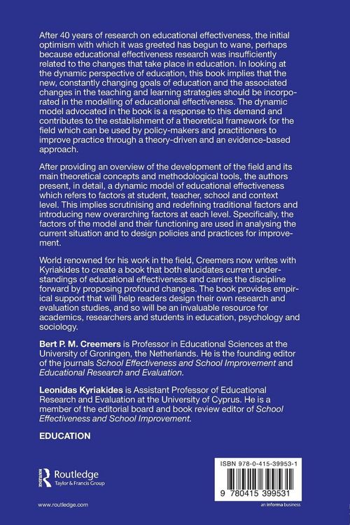 Produktbild: The Dynamics of Educational Effectiveness