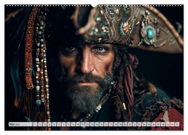 Produktbild: Piraten - Legenden der sieben Meere (hochwertiger Premium Wandkalender 2027 DIN A2 quer), Kunstdruck in Hochglanz