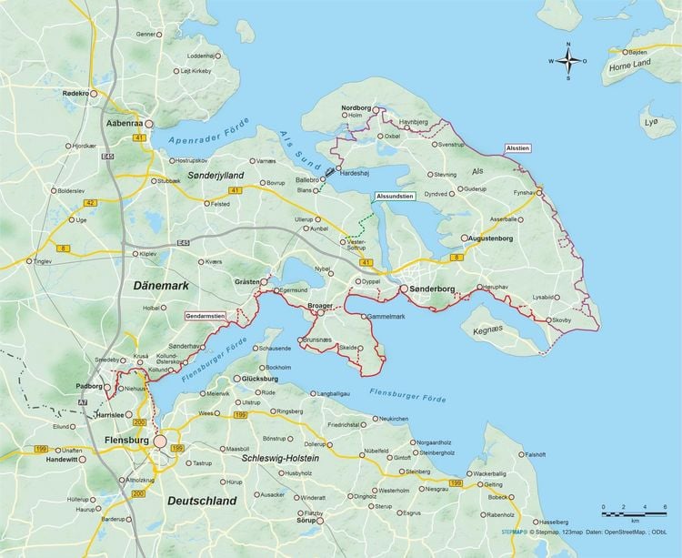 Produktbild: D&auml;nemark: Gendarmstien mit Alsstien und Alssundstien