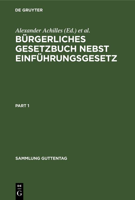 Produktbild: B&uuml;rgerliches Gesetzbuch nebst Einf&uuml;hrungsgesetz