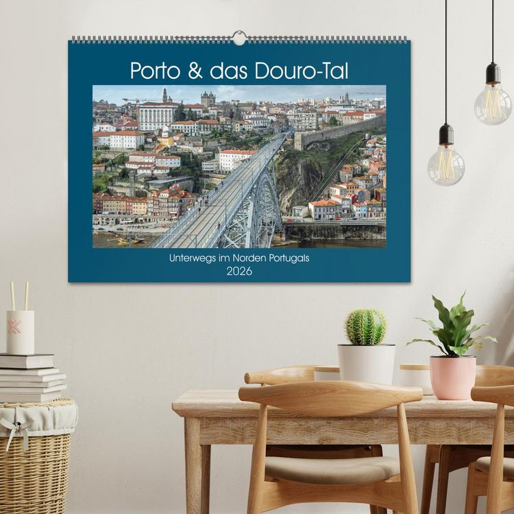 Produktbild: Porto & das Douro-Tal (Wandkalender 2026 DIN A2 quer), CALVENDO Monatskalender