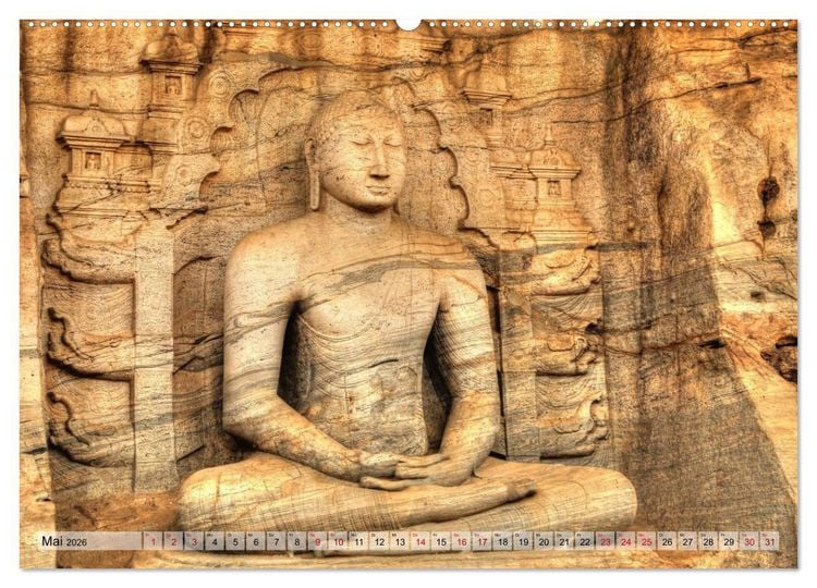Produktbild: Sri Lanka - Tempel, Tee und Elefanten (hochwertiger Premium Wandkalender 2026 DIN A2 quer), Kunstdruck in Hochglanz