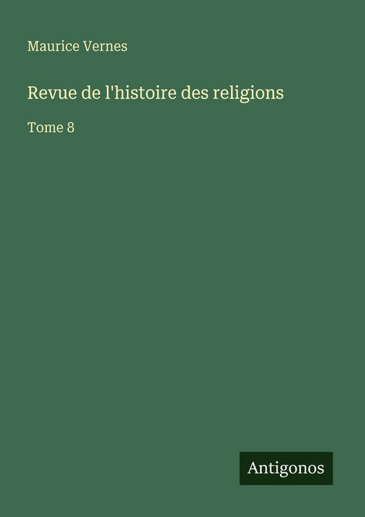 Produktbild: Revue de l'histoire des religions
