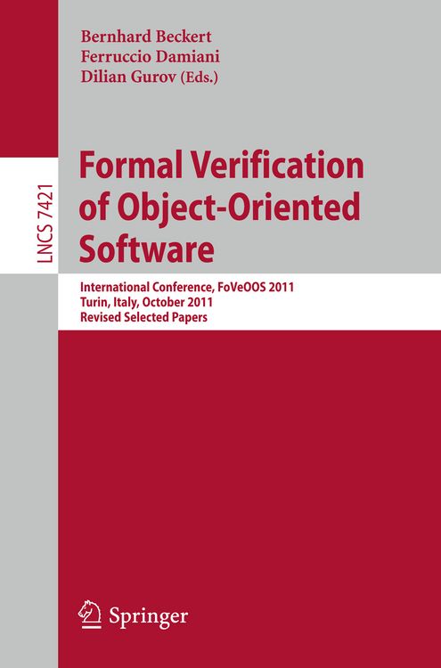 Produktbild: Formal Verification of Object-Oriented Software
