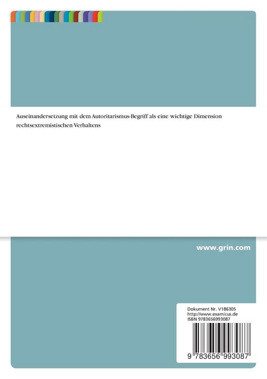 Produktbild: Autoritarismus als eine Form abweichenden Verhaltens